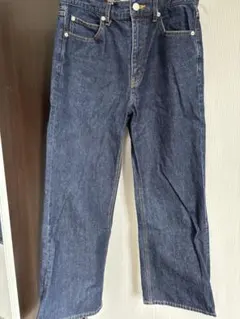 LOWRYS FARM ダークブルー ストレートレッグ デニムパンツ