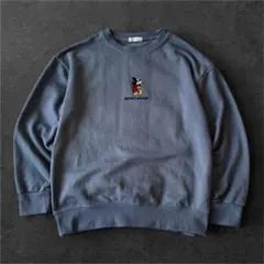 【希少デザイン】ディズニー ミッキー×ドナルド バックプリント スウェット L