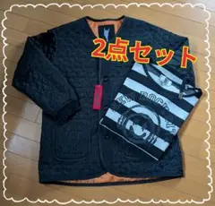 ワールドワイドラブ！ 星型キルティングジャケット ボーダーTシャツ 2点セット