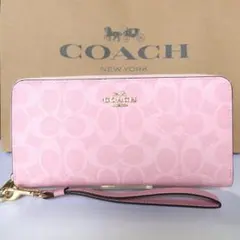 COACH コーチ 財布 シグネチャー アコーディオンラウンドジップ C4452