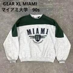 90s 대만제 GEAR XL MIAMI 칼리지 스웨트 마이애미 대학