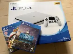 PS4 本体 2100A ホワイト 500GB シティーズ：スカイライン付