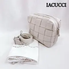 極美品 人気 イアクッチ ベルタ 編み込み ショルダーバッグ レザー キャンバス