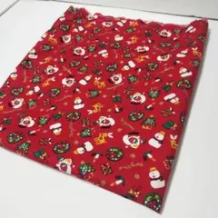 A　１０８×６０ｃｍ　レトロ柄　クリスマス　シーチング 　B品　サンタクロース