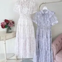 美品✨ソブ フラワー プリーツ ボウタイ ワンピース 38 - メルカリ