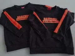 ✴BABYDOLL ✴ロゴ入りトレーナー 2枚セット 双子