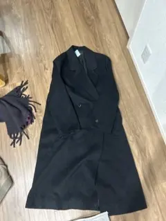 ロングコート　カシミヤ100% 日本製　黒　ブラック