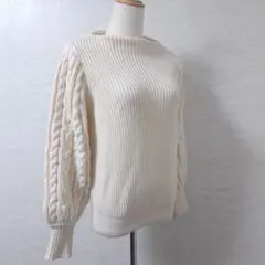 ルージュヴィフ 高見え ケーブルスリーブ ニット セーター 送のサムネイル