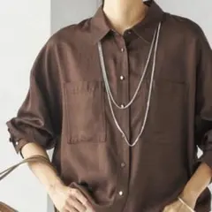 25AW 完売品 SHIPS シップス 洗える セルロース ツイル 羽織 シャツ