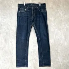 【Deluxe Clothing】ストレートデニムパンツ L ブルー 綿100%