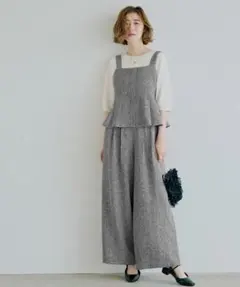 ■新品■grove（グローブ）ツィードビスチェ＆ワイドパンツSET UP