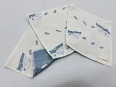 670.☆3枚セット☆6重織ガーゼミニハンカチ　アウトレット