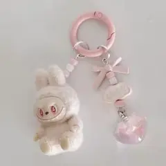 新品未使用 ラブブ キーホルダー ストラップ ピンク