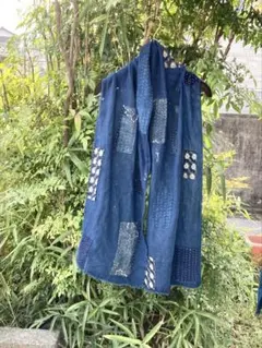 愛染　型染め古布・パッチワーク タペストリー 敷物【匿名発送】値下げ中 2025年最新】藍染 古布パッチワークの人気アイテム - メルカリ
