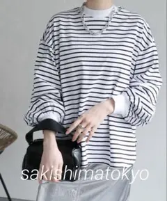 新品　sakishimatokyo モックネックロンT USAコットン