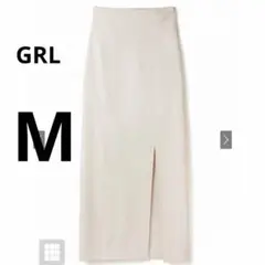 美品✨GRL 　スリットロングタイトスカート　ロングスカート　シンプル　ホワイト