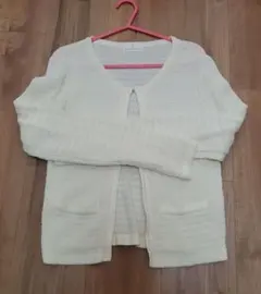 Karl Park Lane アイボリー ラメ入りジャケット風カーディガン