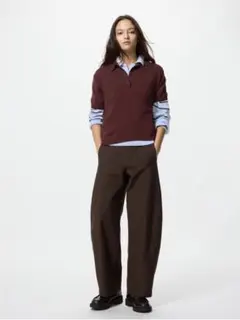 ユニクロ　ジャージーバレルレッグパンツ