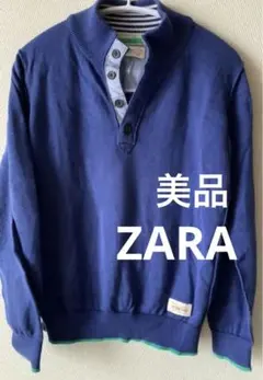 ZARA  ブルーのニットセーターのサムネイル