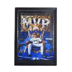 ★ドジャース大谷翔平　2025 万票MVP デザイン　A4ポスターフレーム付き①