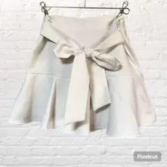 11587 ZARA ザラ キュロットスカート Sミニ 白小さいサイズ フレア