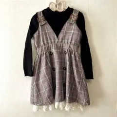 ジャンバースカート　110 美品❣️