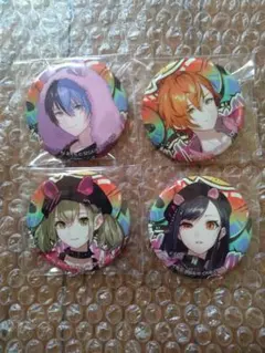 プロセカ 缶バッジ 青柳冬弥　白石杏　小豆沢こはね　東雲彰人　4点セット