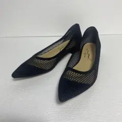 【極美品】ルタロン メッシュ ポインテッドトゥ パンプス ブラック 23cm