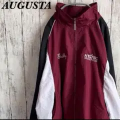 【USED】AUGUSTA オーガスタ　ナイロンジャケット　刺繍　M エンジ