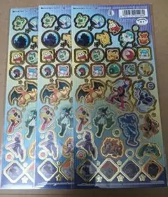 ポケモンポケットモンスターキャラクターシール 3シートセット