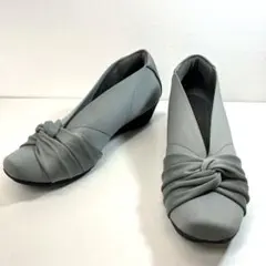 【美品】メイダイ 美歩人エレガンスパンプス グレー M 外反母趾 幅広