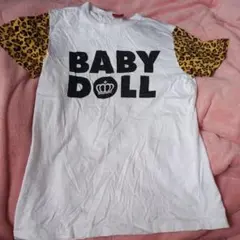 BABY DOLL 半袖Tシャツ Sサイズ ホワイト/レオパード