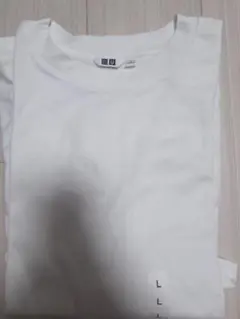 UNIQLOU ホワイト Lサイズ エアリズムコットンオーバーサイズTシャツ