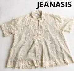 未使用品✳︎JEANASIS ジーナシス リネンカフタンブラウス アイボリー 麻混のサムネイル
