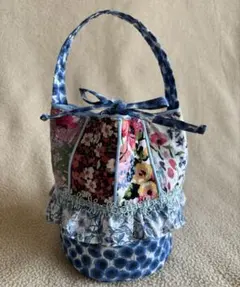 丸底のキルト巾着ミニミニバッグ