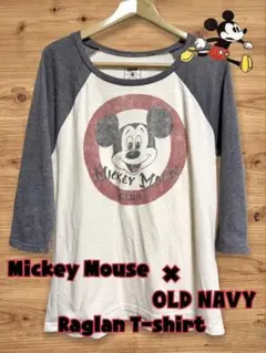 【公式】ディズニー ミッキーマウス クラブ ラグランTシャツ Lサイズ