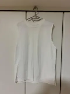 【美品/着用1回】UNIQLO ノースリーブ ホワイト Sサイズ エアリズム