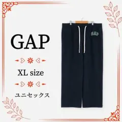GAP ズボン パンツ スウェット ワイド ブラック ユニセックス XL