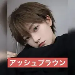 【新品！未使用！】メンズ　ショート　ウイッグ　アッシュブラウン　かつら　ふわふわ