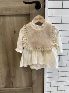フリル付きカジュアルロンパース