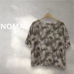 【NOMAE】おしゃれな大人のニュアンスカラーシアーブラウス 半袖 ぼかし