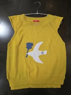 poudoudou ニットベスト イエロー