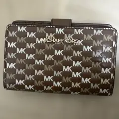 MICHAEL KORS ビルフォールド ジップコインウォレット ブラウン