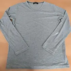 CONFIRM グレー Vネック 長袖シャツ L