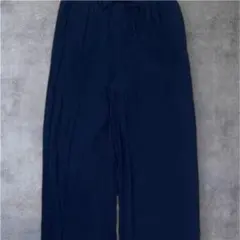 ネイビー ワイドパンツ