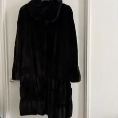 ブラックジュエル ミンクロングコート 美品 13号 ダークブラウン
