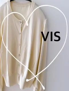 4/22まで【VIS】【UVケア・接触冷感】色々釦ハイゲージカーディガン