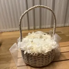 リングピロー バスケット型 ハンドメイド 結婚式