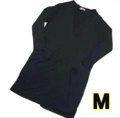 RyuRyu リュリュ ロングカーディガン 羽織り カーディガン 黒ブラック M