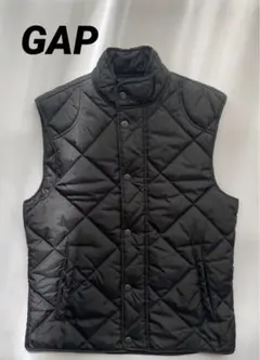 【美品】GAP ダウンベスト 黒 短丈 インナー キルティング ボタン オールド